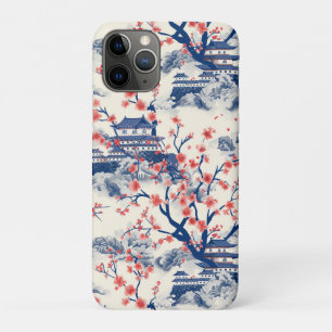 Case-Mate iPhone Case Pagode Japonaise Fleur de Cerisier Crème Bleue