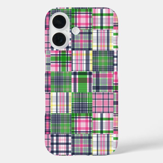 Coques Case-Mate iPhone Paie été rose Madras Patchwork (Verso)