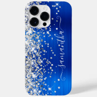 Pailleté Argent Royal Blue Glam Féminin Signature