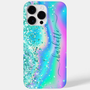 Coque Case-Mate iPhone Pailleté de sarcelle iridescent glamour féminin Si