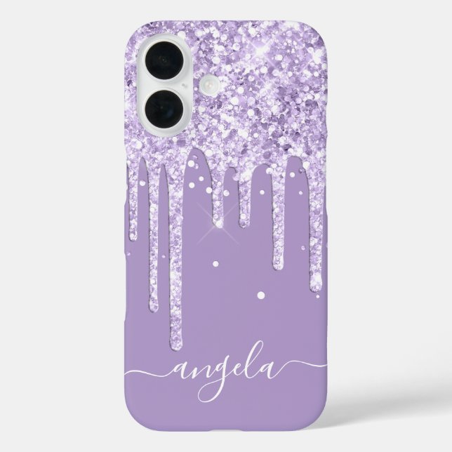 Coques Case-Mate iPhone Pailleté Violet Clair Signature Glam (Verso)