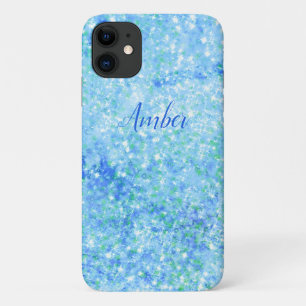 Case-Mate iPhone Case Paillette bleu bébé élégant Personnalisé
