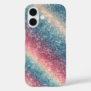Coque Pour iPhone 16 Paillettes Arc-en-ciel