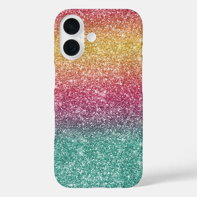 Coques Case-Mate iPhone Paillettes Arc-en-ciel  (Verso)