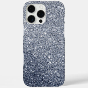 Coque iPhone 16 Pro Max Paillettes Argent Élégantes Fond Stylé         