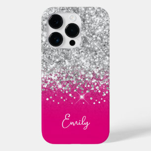 Coque Case-Mate iPhone Paillettes Argent et Rose Chaud Glam