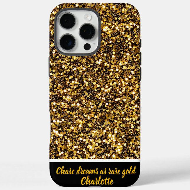 Coques Case-Mate iPhone Paillettes dorées scintillant brillamment (Verso)