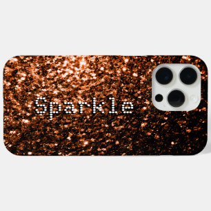 Coque Case-Mate iPhone Paillettes fausses bronze scintillent Votre texte