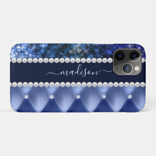 Case-Mate iPhone Case Paillettes Fille Luxe Bleu Marine