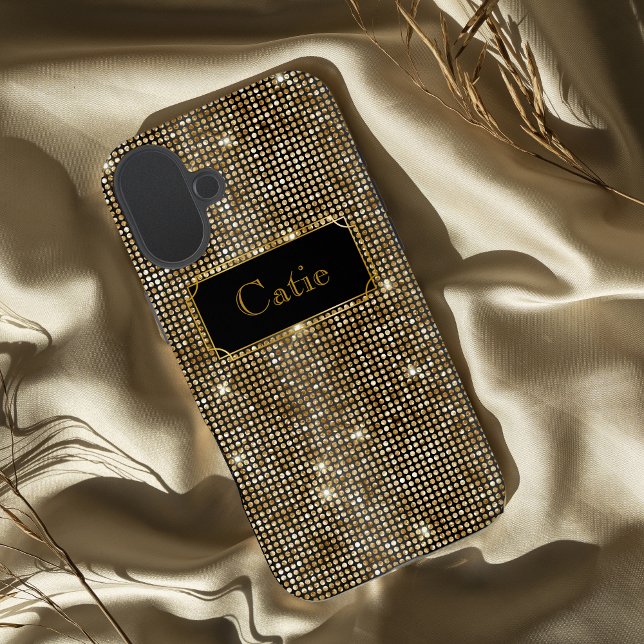 Coques Case-Mate iPhone Paillettes glamour or points scintillants (Créateur téléchargé)
