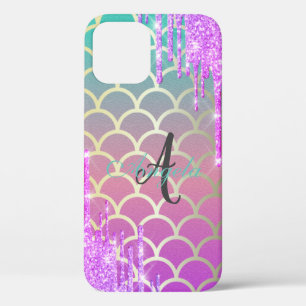 Case-Mate iPhone Case Paillettes Modernes Écailles de Sirène ,Monogramme