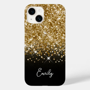 Coque Case-Mate iPhone Paillettes Noir et Or Glam