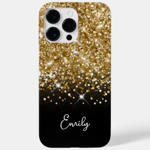 Coque Case-Mate iPhone Paillettes Noir et Or Glam