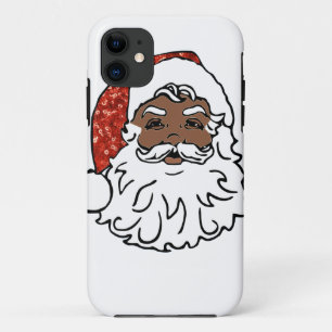 Coque Case-Mate iPhone paillettes noir santa claus