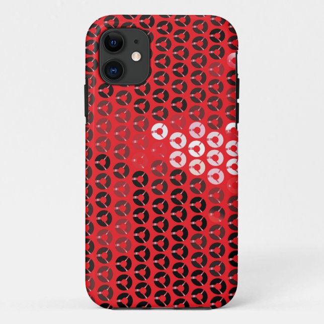 Coques Case-Mate iPhone paillettes rouges brillantes (Dos)