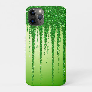 Case-Mate iPhone Case Paillettes vertes qui coulent avec un design bokeh