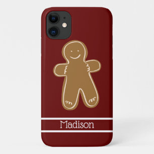 Case-Mate iPhone Case Pain d'épices Homme Rouge Nom personnalisé mignon