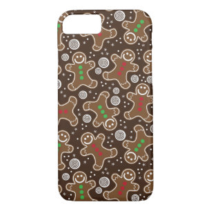 Coque iPhone 7 Pains d'épices Brown Red Green Christmas