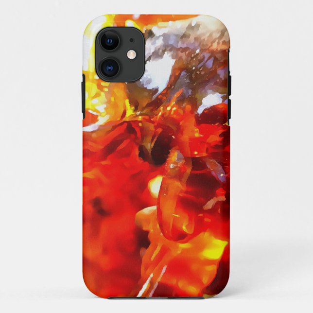 Coques Case-Mate iPhone Painti Abstrait Abstrait de l'arbre d'abricot (Dos)