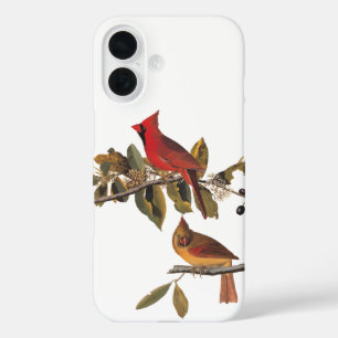 Coque Pour iPhone 16 Paire cardinale Audubon en amandiers sauvages