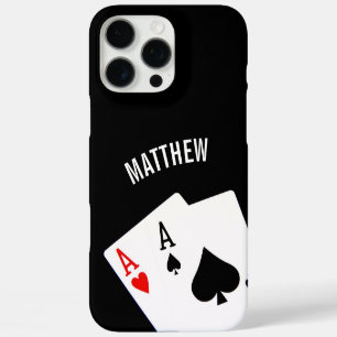Coque iPhone 16 Pro Max Paire de poker d'as