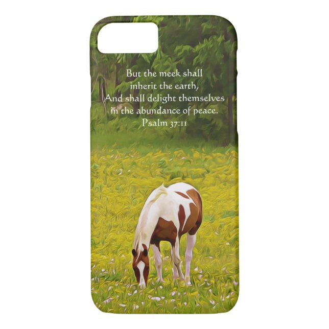 Coques Case-Mate iPhone Paisible Bible Cheval Verse Téléphone Case Psaume  (Dos)