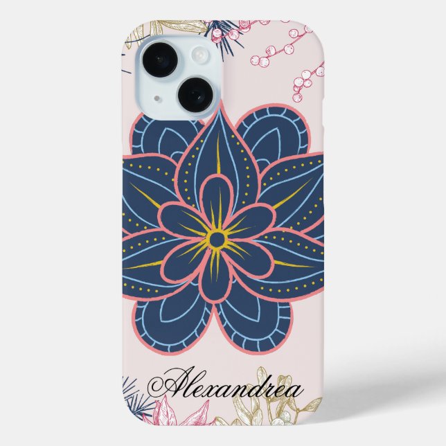Coques Case-Mate iPhone Paisley Art, Blue et Purple Graphisme (Verso)