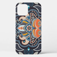 Paisley Floral : Motif indien foncé