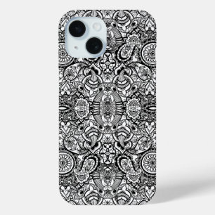 Coque Case-Mate iPhone Paisley floral noir