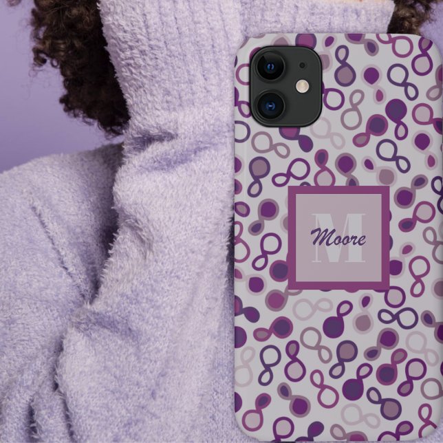 Coques Case-Mate iPhone Paisley hybride - Violet Violet Ombre Téléphone Ca (Tightly Scattered Modern Paisley – Purple Violet Ombre by Leapfroglisics Shop)