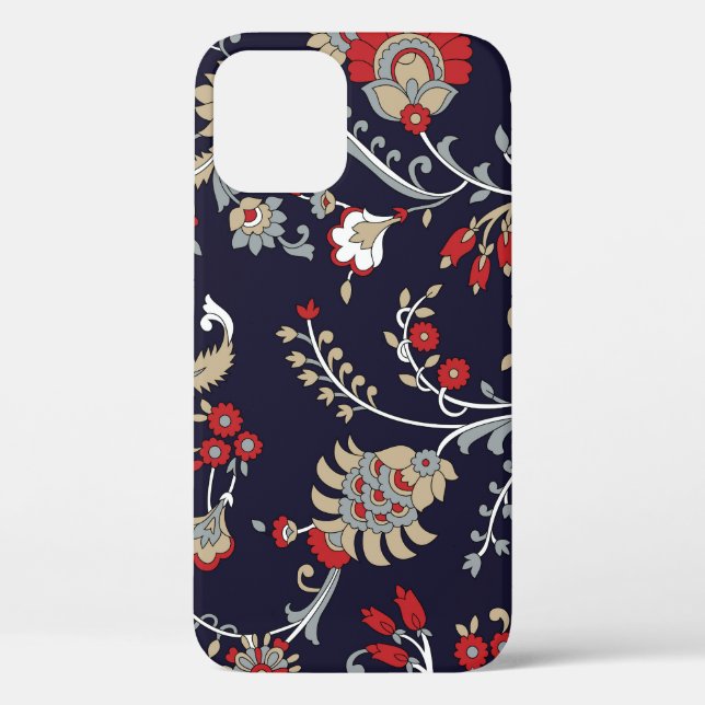 Coques Case-Mate iPhone Paisley indien, arrière - plan de marine, traditio (Verso)