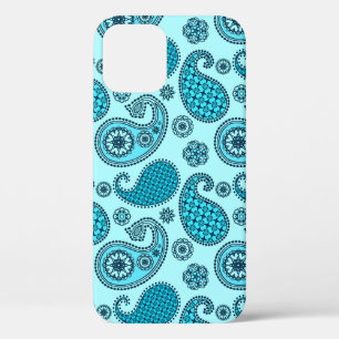 Coque Case-Mate iPhone Paisley motif, turquoise, aqua et marine
