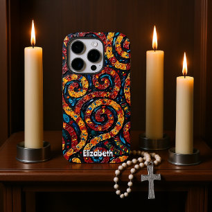 Coque iPhone 16 Pro Paisley psychédélique