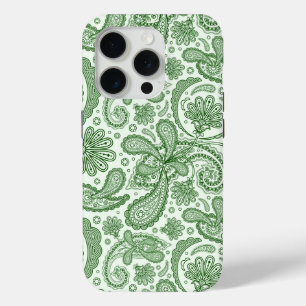 Coque Case-Mate iPhone Paisley Vintage Floral Vert Et Blanc