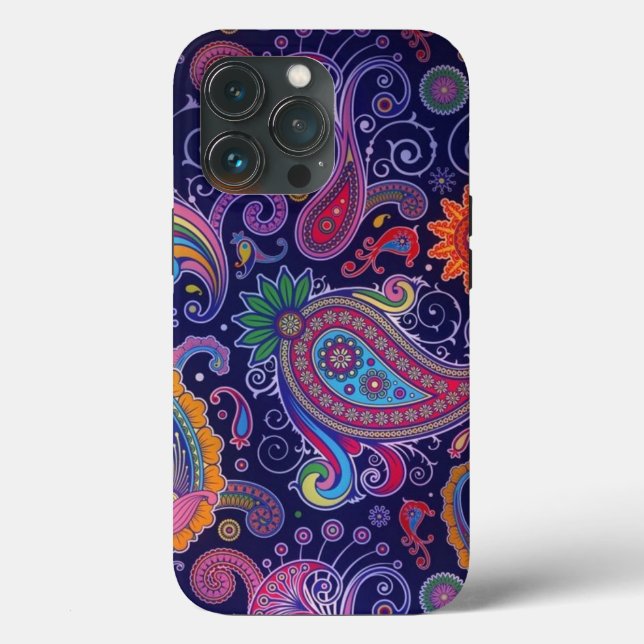 Coques Case-Mate iPhone Paisley violet rose (Verso)