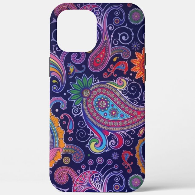 Coques Case-Mate iPhone Paisley violet rose (Verso)