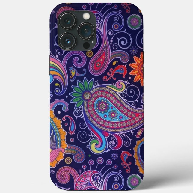 Coques Case-Mate iPhone Paisley violet rose (Verso)