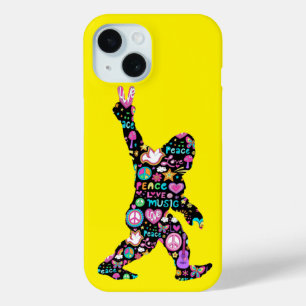Coque Case-Mate iPhone Paix Amour Bigfoot Hippie Drôle Amateur de Bigfoot