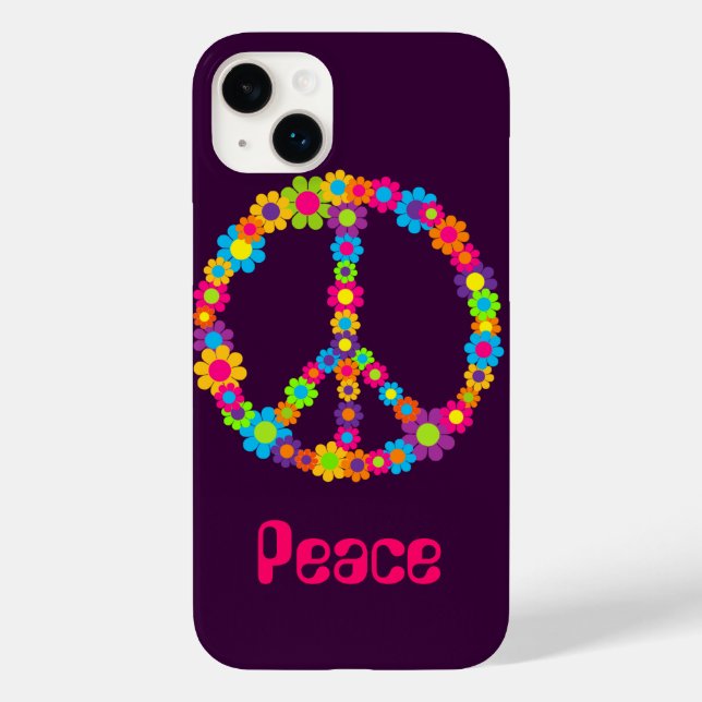 Coques Case-Mate iPhone Paix de l'énergie des fleurs (Verso)