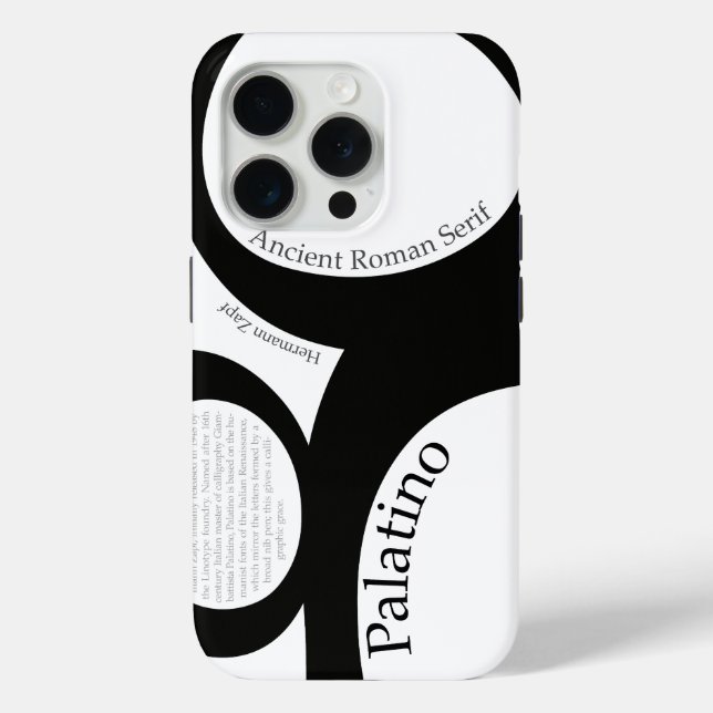 Coques Case-Mate iPhone Palatino Typography Demo (Verso)