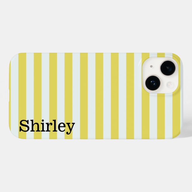 Coques Case-Mate iPhone Pale Gold et White Stripes par Shirley Taylor (Verso (horizontal))
