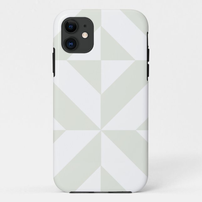 Coques Case-Mate iPhone Pale Gray Geometric Deco Cube Pattern (Dos)