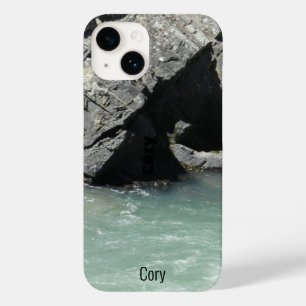 Coque Case-Mate iPhone Pale Green Mountain River Photo Granit Cliffs