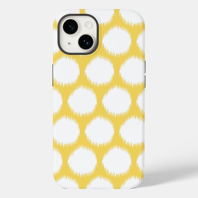 Coques Case-Mate iPhone Pale Yellow Asiatique Moods Ikat Dots (Verso)