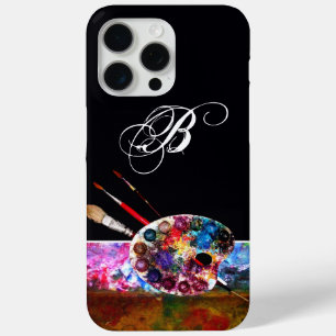 COQUE Case-Mate iPhone PALETTE DE COULEUR ARTISTE, BROUSHES, MONOGRAMME N
