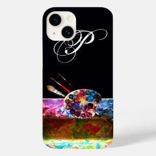 Coque Case-Mate iPhone PALETTE DE COULEUR ARTISTE MONOGRAMME Noir
