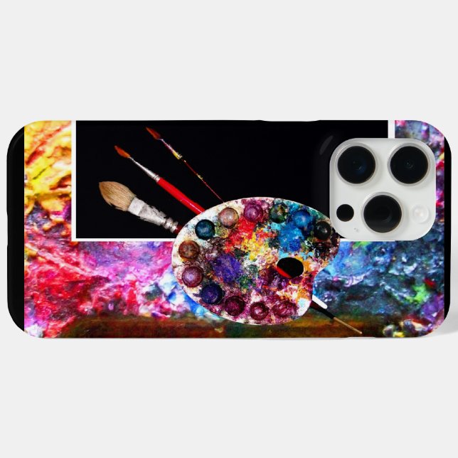 Coques Case-Mate iPhone PALETTE DE COULEUR ARTISTE, Noir (Verso (horizontal))