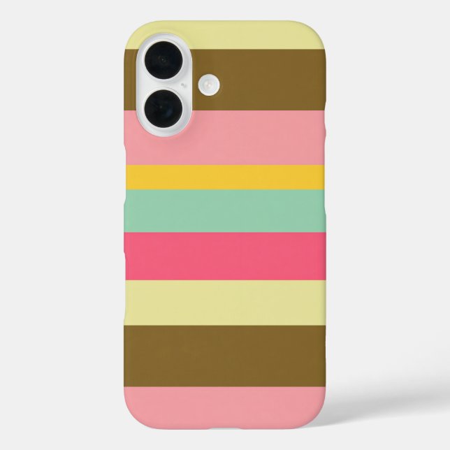 Coques Case-Mate iPhone Palette de couleurs rayées d'été (Verso)