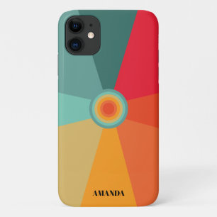 Case-Mate iPhone Case Palette de couleurs rétro vintage avec nom personn