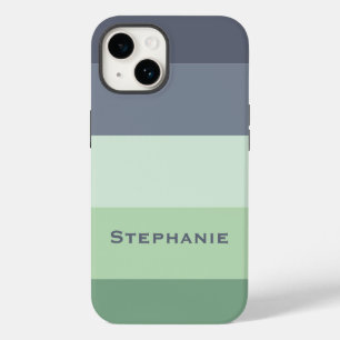 Coque Case-Mate iPhone Palette de gris vert coloré Abstraites rayures Nom